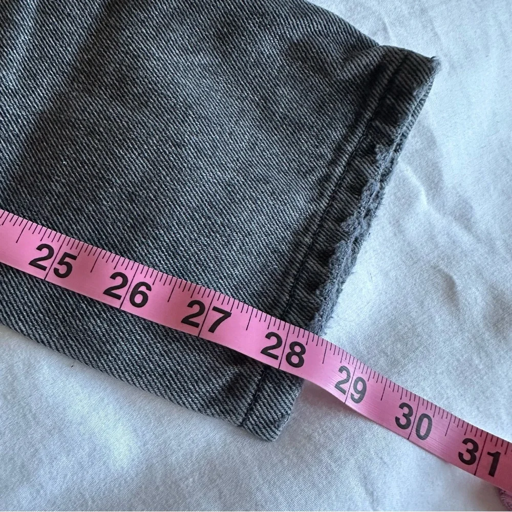 Distressed Black Straight Leg Jeans
